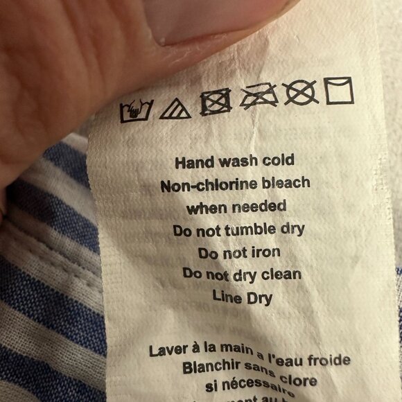 Lauren Ralph Lauren Womens Striped Button-Up Shirt  Size Medium - Picture 5 of 6